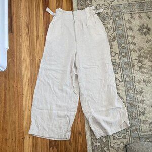 Cropped Linen Pants